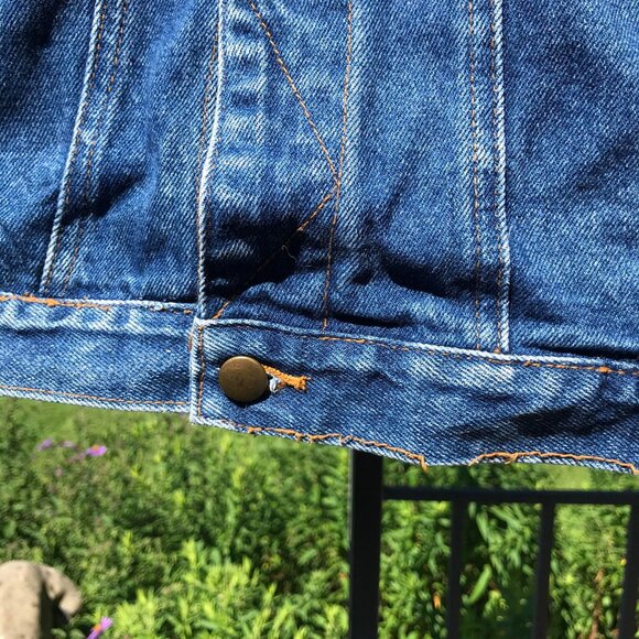 Vintage 90's Back To Basics Button Up Jean Jacket Size 14 Great Condition - Picture 5 of 9